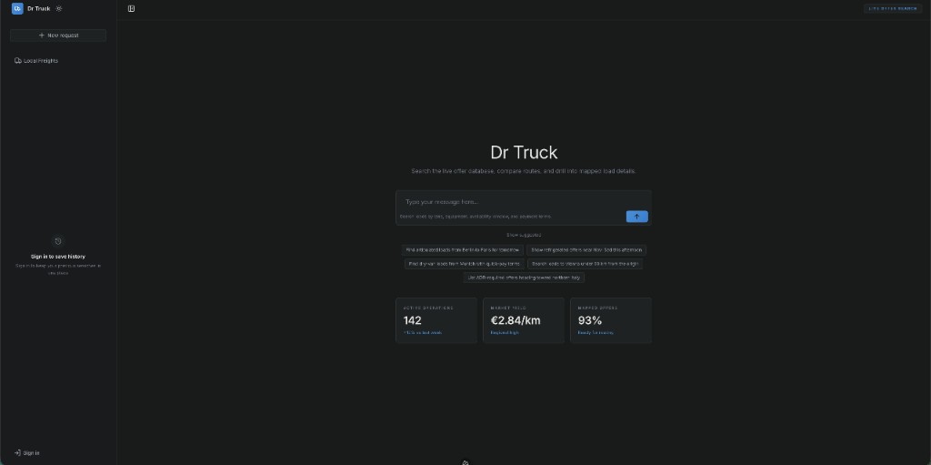 Cargo Tiger — search loads, compare routes, and mapped offer details